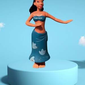 2002 McDonald's Happy Meal Disney Lilo & Stitch Nani Pelekai Hula Bobble Figure